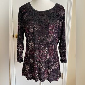 Dressbarn Women’s Scoop Neck Long Sleeve Top, Large